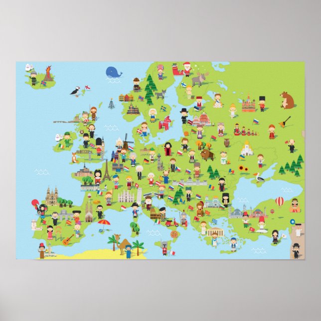 Póster Poster - Escuelas de Historia Geográfica de Europa (Frente)