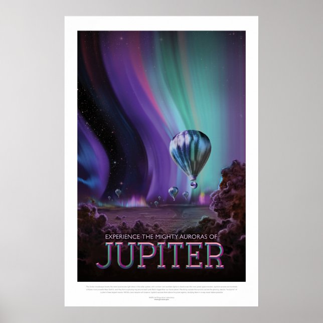 Póster Poster espacial futurista - Globos en Júpiter (Frente)