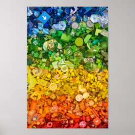 Póster Poster: Espectro de colores de piezas de juego de