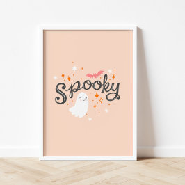 Póster Poster espeluznante rosado de Halloween