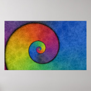 Póster Poster espiral del arco iris