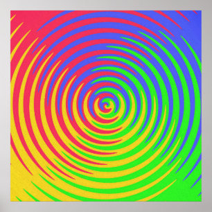 Póster Poster espiral del arco iris