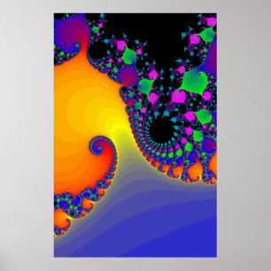 Póster Poster: Espirales del fractal