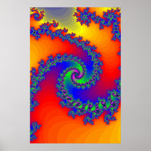 Póster Poster: Espirales del fractal