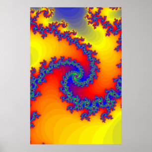 Póster Poster: Espirales fractales