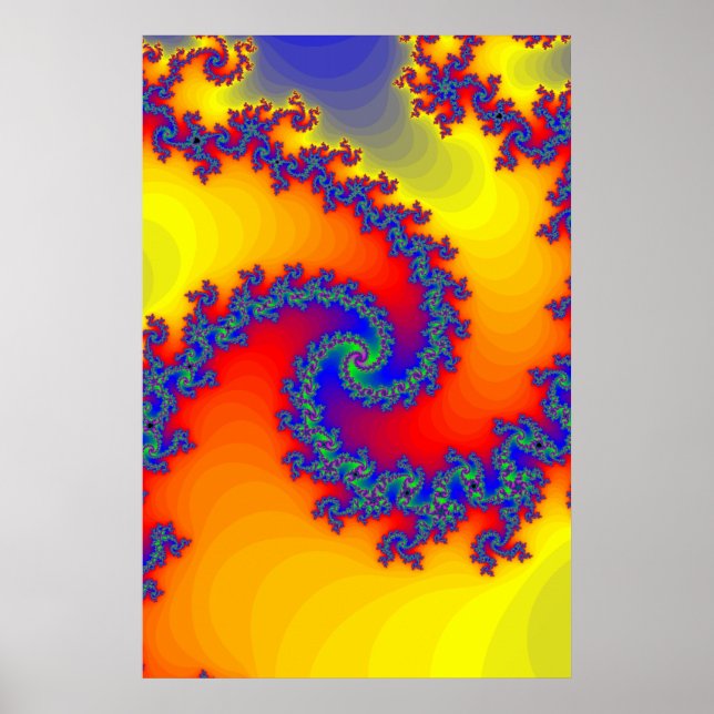 Póster Poster: Espirales fractales (Frente)