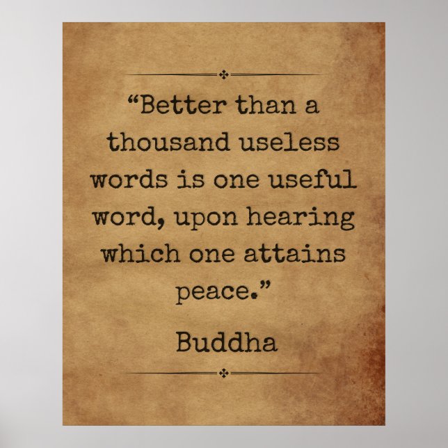Póster Poster espiritual de citas Inspiradoras de Buda (Frente)