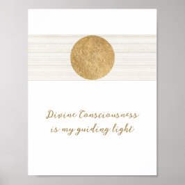 Póster Poster espiritual del Sol Dorado