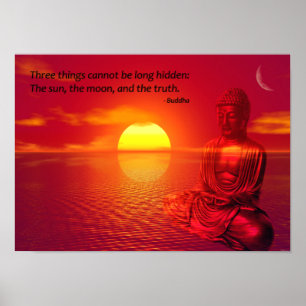 Póster Poster espiritual inspirador de la cita de Buda