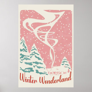 Póster poster estacional de wonderland de invierno