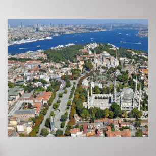 Póster Poster: Estambul - Sultanahmet y Bosphorus