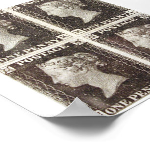Póster Poster - Estampillas de rehenes negros penny