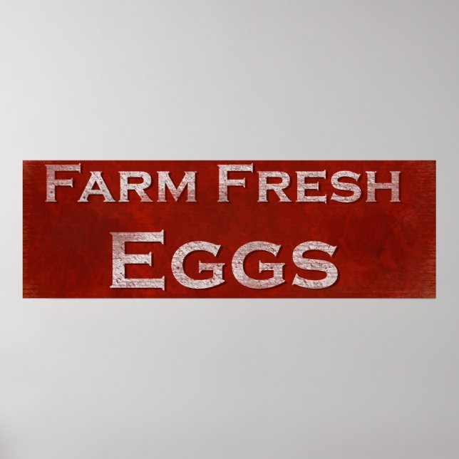Póster Poster estándar de huevos frescos de granja (Frente)
