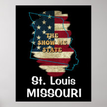 Poster Estatal personalizado Missouri