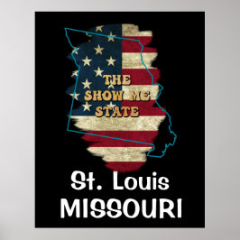 Póster Poster Estatal personalizado Missouri