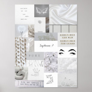 Póster poster estético blanco de la muestra del zodiaco