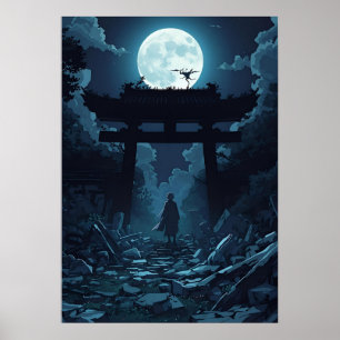 Póster Poster estético de anime oscuro - Mang japonés gót