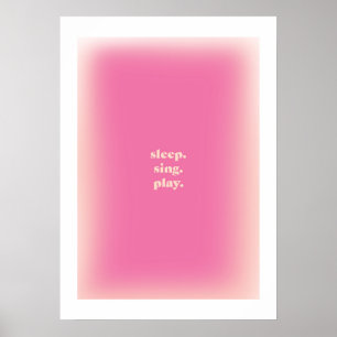 Póster Poster estético - Juego de canto de sueño