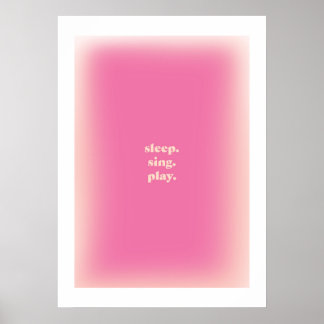 Póster Poster estético - Juego de canto de sueño