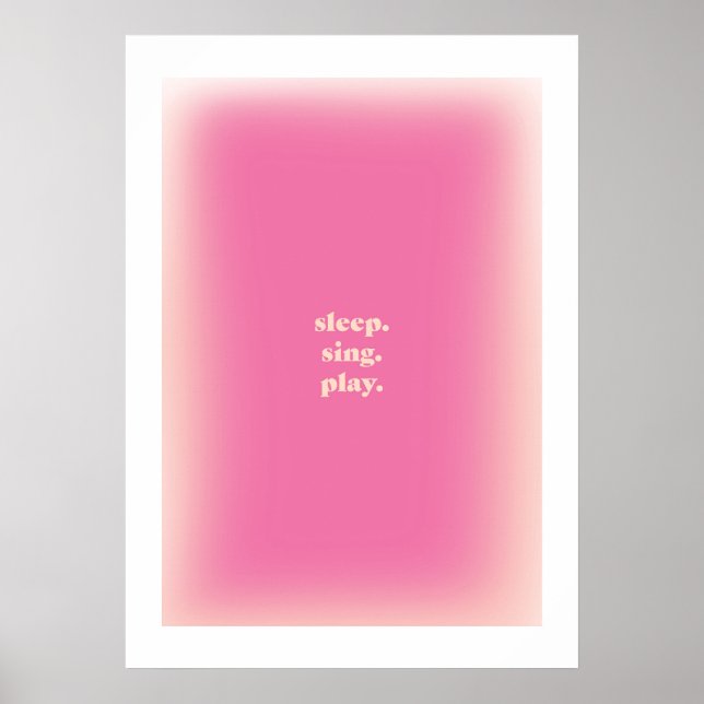 Póster Poster estético - Juego de canto de sueño (Frente)