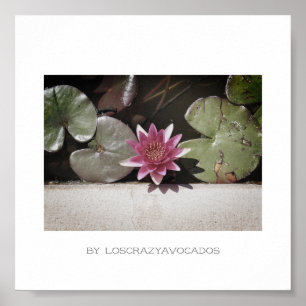 Póster Poster estilizado de plantas de flores de Lily Red