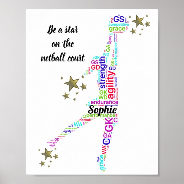 Póster Poster Estrella de citas motivacionales para Netba (Frente)