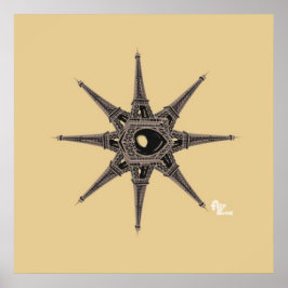 Póster Poster Estrella de la Torre Eiffel