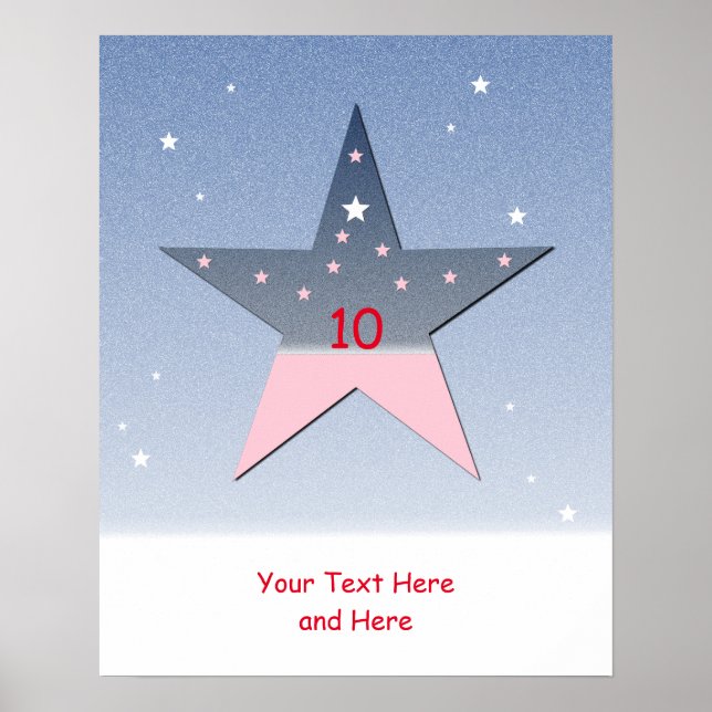Póster Poster Estrella para Niños (Frente)