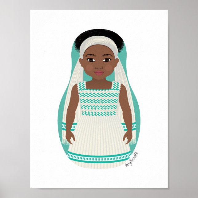 Póster Poster etíope Matryoshka (Frente)