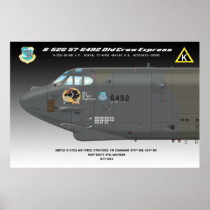 Póster poster expreso del "cuervo viejo de 24x36 B-52G"