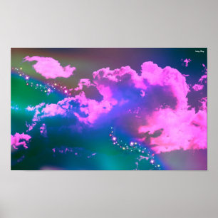 Póster Poster extraño de las nubes - X-Pequeño (16" x