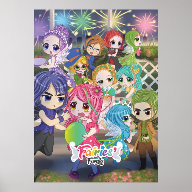 Póster Poster familiar de Fairies 4 (Frente)