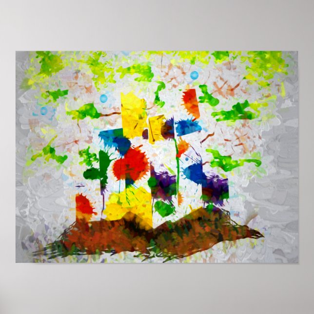 Póster poster "Fantasía de la Naturaleza - Árbol de vida" (Frente)