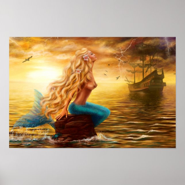Póster Poster Fantasy mermaid (Frente)