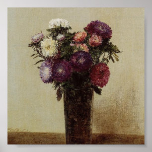 Póster Poster Fantin-Latour de la base de las flores