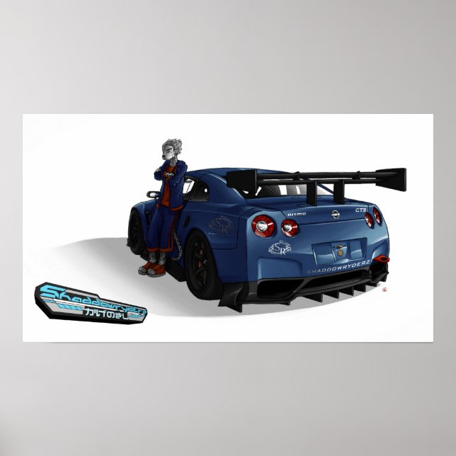 Póster Poster: FANTOM y su Skyline SHADDOWRYDERZ GT-R (Frente)