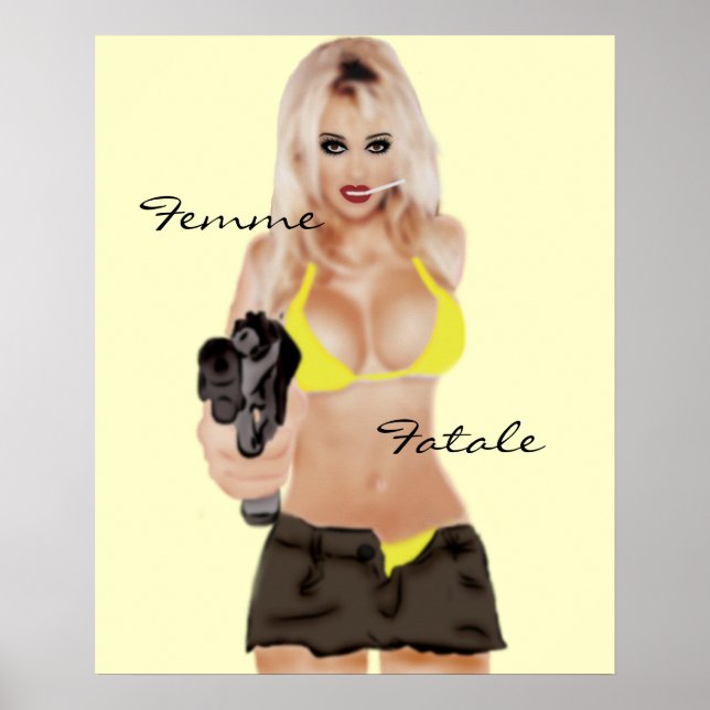 Póster Poster Fatale Peligroso Blonde Femme (Frente)