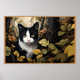 Póster Poster Feline Adventures in the Forest
