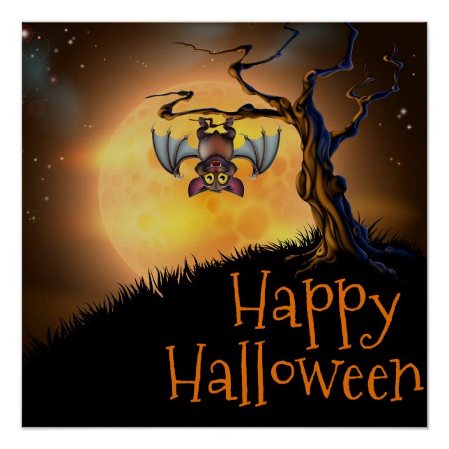 Póster Poster/Feliz Bate de Halloween (Anverso)
