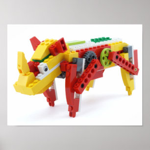 Póster Poster feliz del rinoceronte