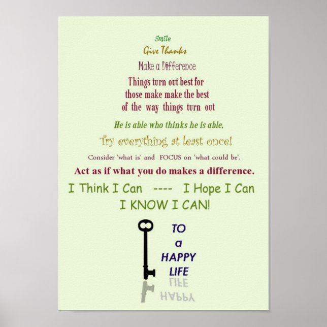 Póster Poster Feliz Vida (Frente)