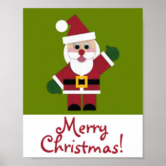 Póster Poster Felt Santa 2021