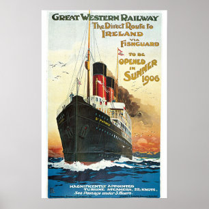 Póster Poster ferroviario del viaje del vintage de