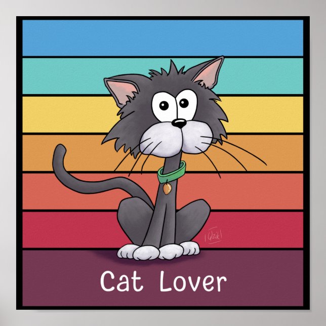 Póster Poster Festivo Cat Lover (Frente)