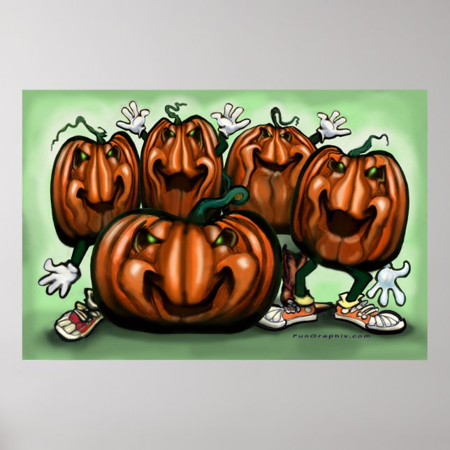 Póster Poster Fiesta de calabaza (Frente)