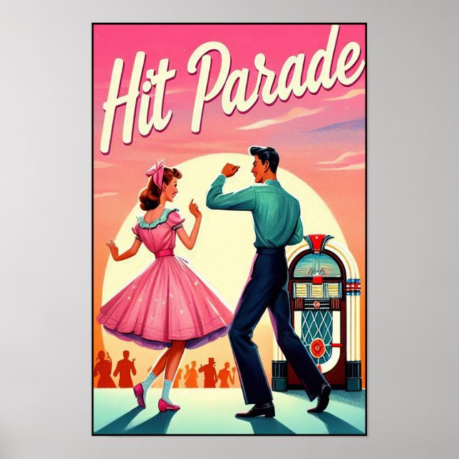 Póster Poster Fiesta de danza de los años 50 (Frente)