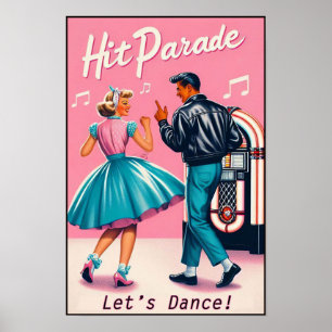Póster Poster Fiesta de danza de los años 50