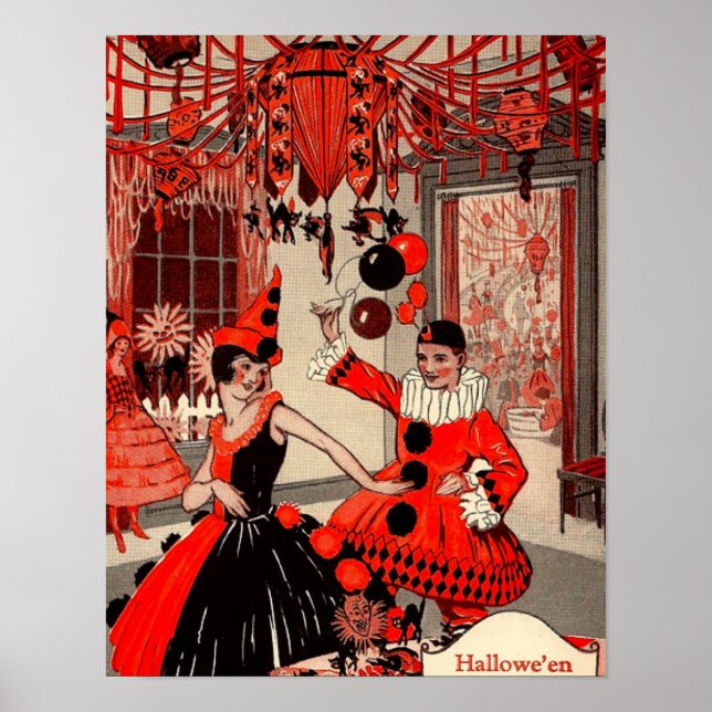 Póster Poster Fiesta de disfraces de Halloween (Frente)