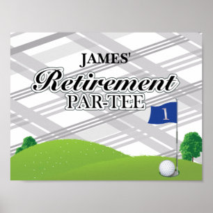Póster Poster Fiesta de Jubilación de Golf