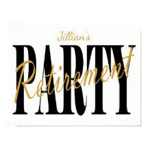 Poster Fiesta de Jubilación de Oro y Negro